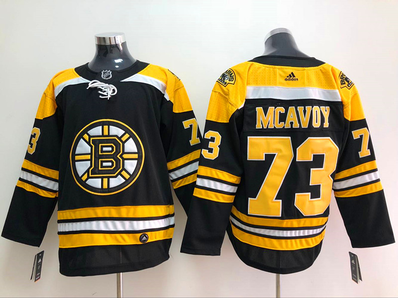 Men's Boston Bruins Charlie McAvoy #73 Black Jersey